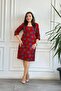 Square Neck Flannel Dress - 3