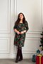 Square Neck Flannel Dress - 5