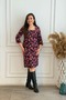 Square Neck Flannel Dress - 6