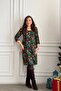 Square Neck Flannel Dress - 4