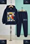 Children's Unisex Anime One Piece Left Text 3-Piece Hooded Tracksuit Set - 4