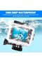Action Camera, 2.0 Inch Full HD 1080P Sports Camera, 30M Waterproof Underwater Camera, 16MP Anti-Sha - 4