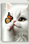 Cute Cat Themed A5 Metal Spiral Unlined Cardboard Cover Cute Cat Themed A5 Notebook