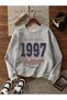 Women's United States 1997 Printed Crew Neck Oversize Sweatshirt - 4