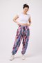 Women's Street Style Printed Crinkled Sports Harem Pants - 6