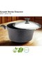 9 Piece Granite Set Steel Lid - Black - 2