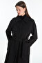 Black Coat with Pocket Detail and Belt 13829 - 4