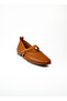 5057 Tan Leather Strap Braided Women's Ballerinas