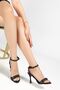 Women's Black Leather Single Strap Buckle Evening Dress Shoes