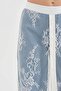 Women's Lace Skirt Detailed Front Buttoned Design Palazzo Jeans - 6