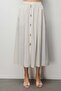 تنورة كتان مزينة بأزرار وفتحات - 3