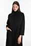 Black Coat with Pocket Detail and Belt 13829 - 2