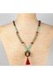 Gypsy Stone – Nomad Heritage Tasseled Figured Bead Necklace - 2