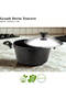 9 Piece Granite Set Steel Lid - Black - 3