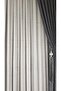 Ecru Bamboo Floor Gray Striped Tulle Curtain 1/3 Dense Pleats No Wrinkle No Ironing Required - 4
