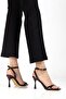 Women's Bitter Brown Patent Leather Blunt Toe Heeled Shoes - 3