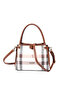 Cream - Tan Plaid Women's Handbag Sp1254 - 5