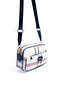White - Navy Blue Plaid Women's Crossbody Bag Sp1267 - 2
