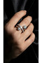 316L Steel Tarnish Resistant Jewelry Silver Color Zircon Stone Twister Model Women's Ring