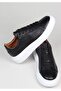 Dr Men's Black Genuine Leather Comfortable Daily Sneaker Shoes - 4
