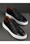 Dr Men's Black Genuine Leather Comfortable Daily Sneaker Shoes - 7