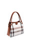 Cream - Tan Plaid Women's Handbag Sp1254 - 2