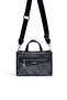 M.Silver - Black Honeycomb Women's Handbag Sp1271