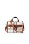 Cream - Tan Plaid Women's Handbag Sp1271 - 2