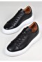 Dr Men's Black Genuine Leather Comfortable Daily Sneaker Shoes - 3