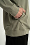 Foursquare Men's Crew Neck Sweatshirt Khaki - 5