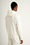 Supply Ms One Men's Full-Length Zippered Lightweight Wool Hooded Sweatshirt White - 2