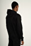 Supply Ms One Men's Full-Length Zippered Lightweight Wool Hooded Sweatshirt Black - 2
