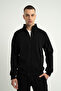Plenty Jr Pro Full-Length Zippered Lightweight Wool Men's Stand Collar Jacket Black