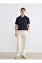 Beige Standard Fit Velvet Men's Trousers