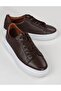 Dr Men's Brown Genuine Leather Comfortable Daily Sneaker Shoes