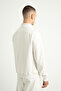 Plenty Jr Pro Full-Length Zippered Lightweight Wool Men's Stand Collar Jacket White - 2
