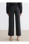 Wide Leg Women's Trousers with Elastic Waist - 4