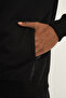Supply Ms One Men's Full-Length Zippered Lightweight Wool Hooded Sweatshirt Black - 5