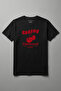 Cotton Cherry Cherry Printed Black Basic Crew Neck Short Sleeve T-Shirt for Men - Women