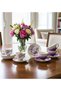 Set of 6 Purple Floral Gold-Detail Coffee Cups - 2