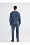 Mg Trend'En Navy Blue Standard Fit Men's Printed Pajama Set - 5