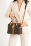Women's Lock Detailed 3-Compartment Long Strap Hand & Shoulder Bag with New Season Accessories (29X20 cm) - 3