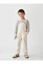 Beige Gabardine Boy's Salopet - 2