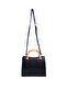 Women Black Cane Handle Hand Bag - 3