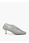 Womens Embellished Mesh Occasion Heeled Shoes - 3