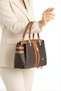 Women's Lock Detailed 3-Compartment Long Strap Hand & Shoulder Bag with New Season Accessories (29X20 cm) - 4
