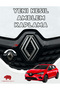 Clio 5 (2019-2024) New Generation Emblem Cover Sticker - Piano Black, Black & Grey