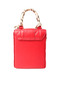 Women Red Quilted Faux Leather Bucket Handbag - 3