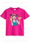 Brooklyn and Pastaı Girl Printed 3-Pack Green-Pink-Beige Girls' T-Shirt - 2