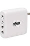 100W Compact USB Wall Charger with 4 Ports (2 USB-C, 2 USB-A)